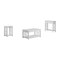 Alaterre Furniture Coventry 36" Coffee Table, End Table with Tray and Console/TV Table, Height: 18 ANCT021418WH - alternate 1
